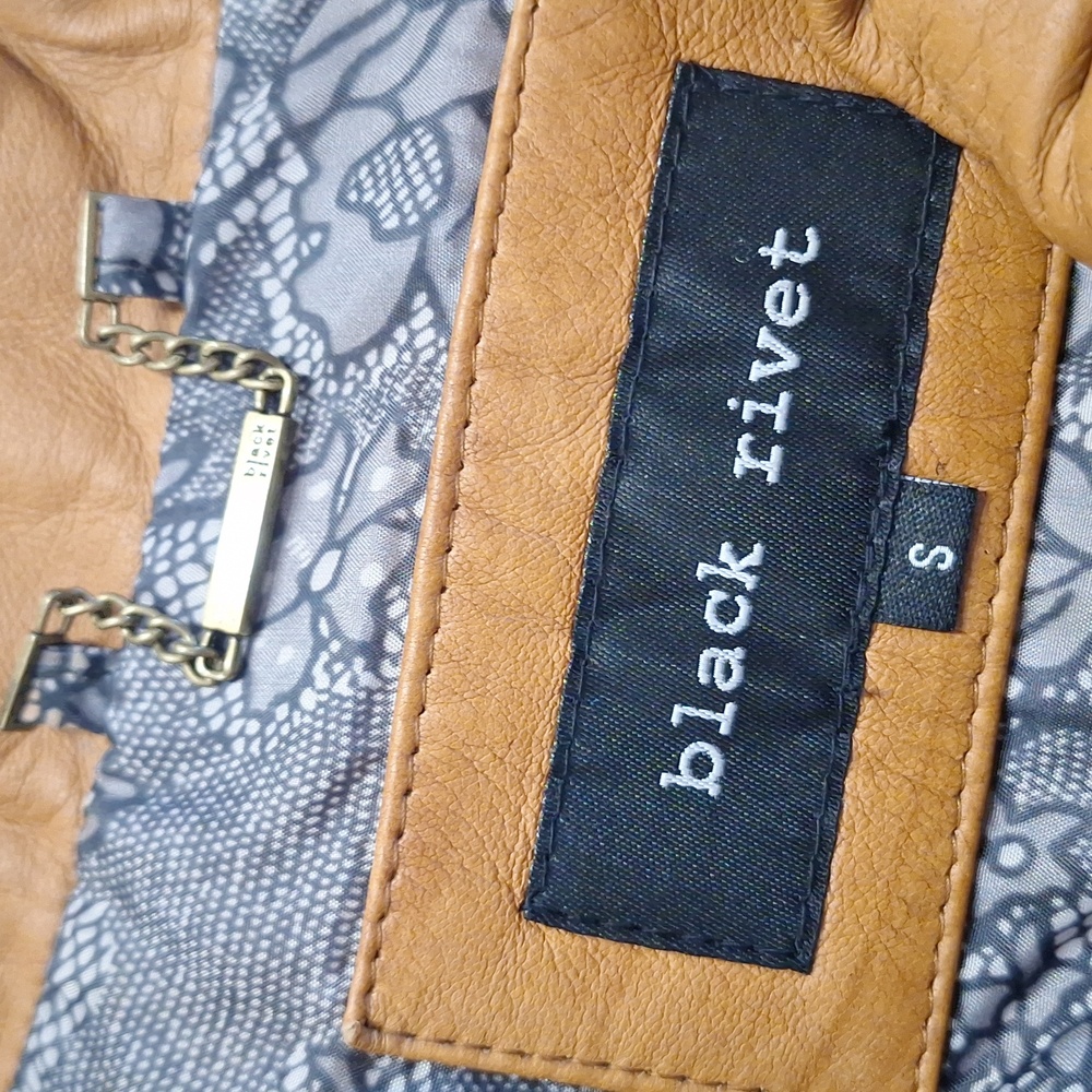 Black Rivet Leather Jacket - Picture 9 of 14
